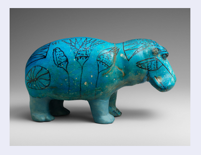 William the Hippo from the Met, who got a big up in The Secret Lives of Color by Kassia St. Clair